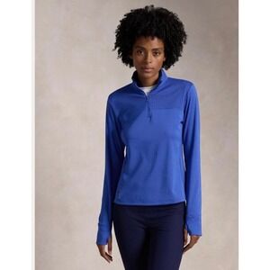 RLX Ralph Lauren Blue Golf Athletic 1/4 Zip Wicking Pullover Top large new